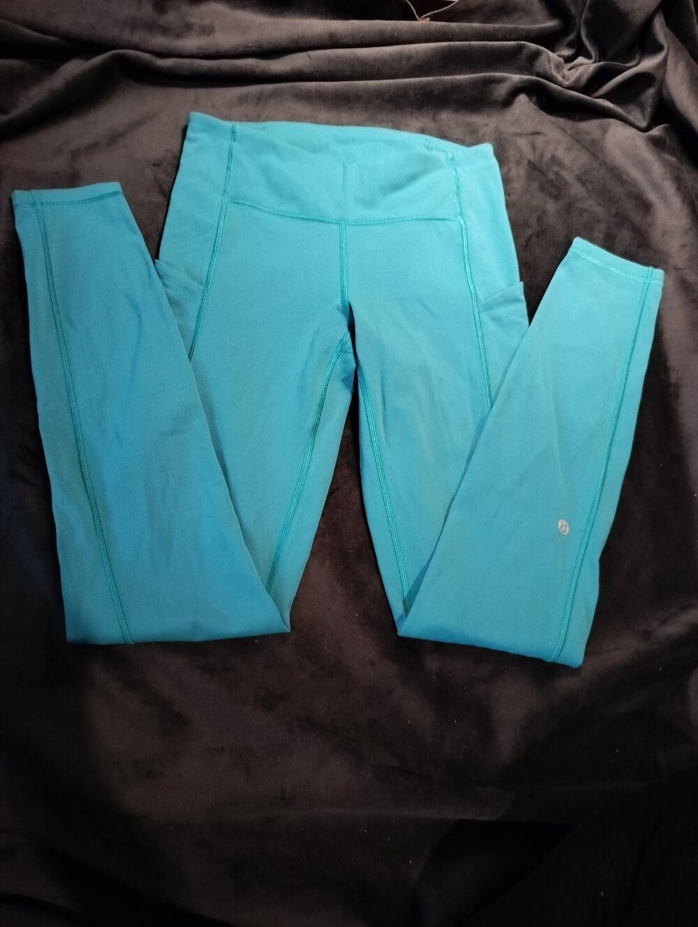 EUC Lululemon Teal Speed Up MR Tight High-Rise Full Length Athletic Leggings 4